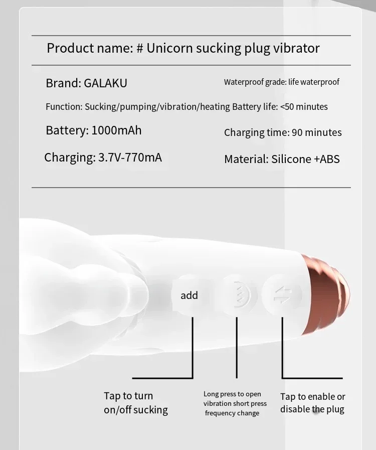 الإناث الاستمناء لعبة الجنس هزاز يونيكورن على شكل التدفئة دسار آلة البظر مصاصة عصا تدليك أدوات Sexshop للبالغين #5