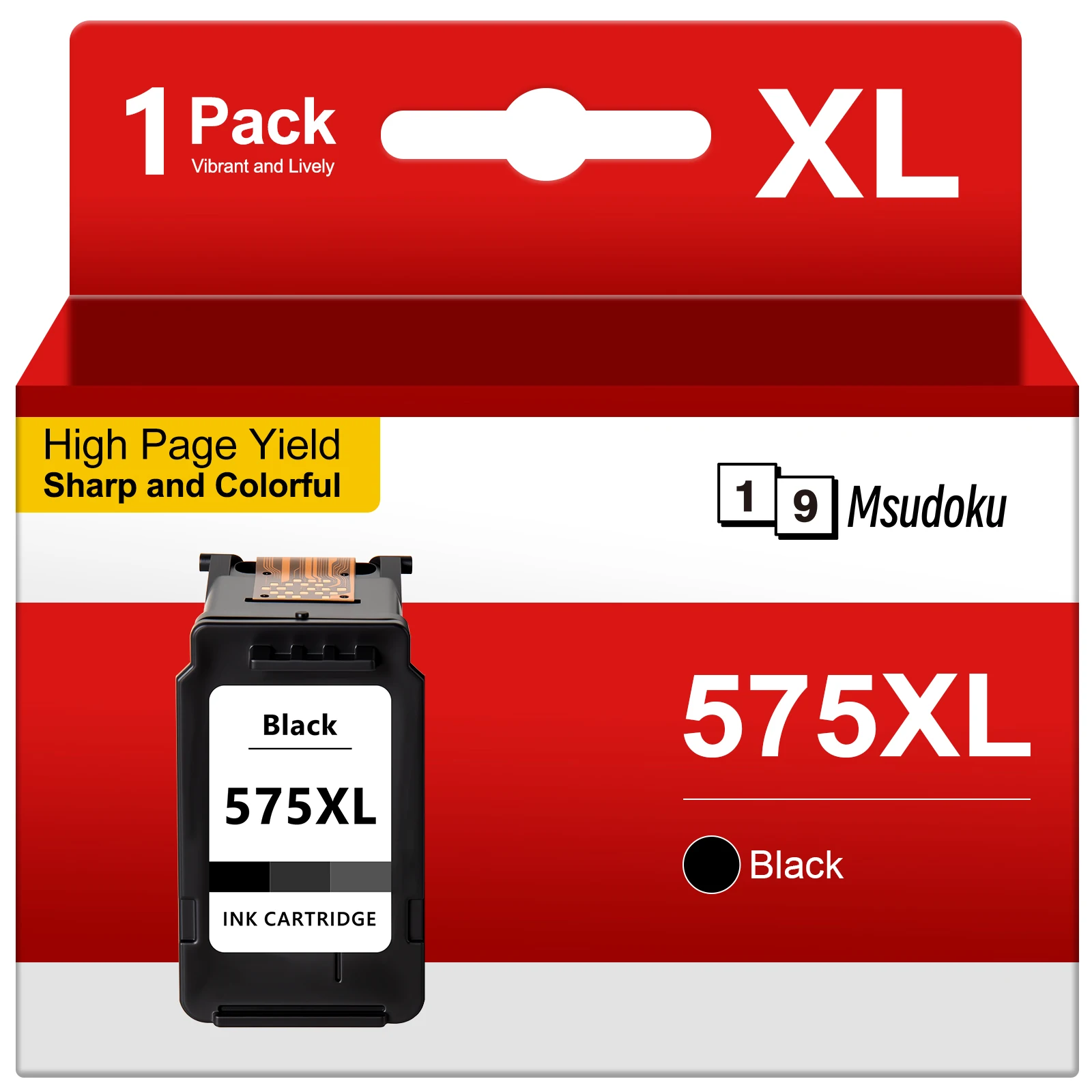 1X Drucker-Tintenpatronen für Canon Pg-575Xl Pixma Ts3350I Ts3750I Tr4750I Ts3751I Ts3752I 14 ml