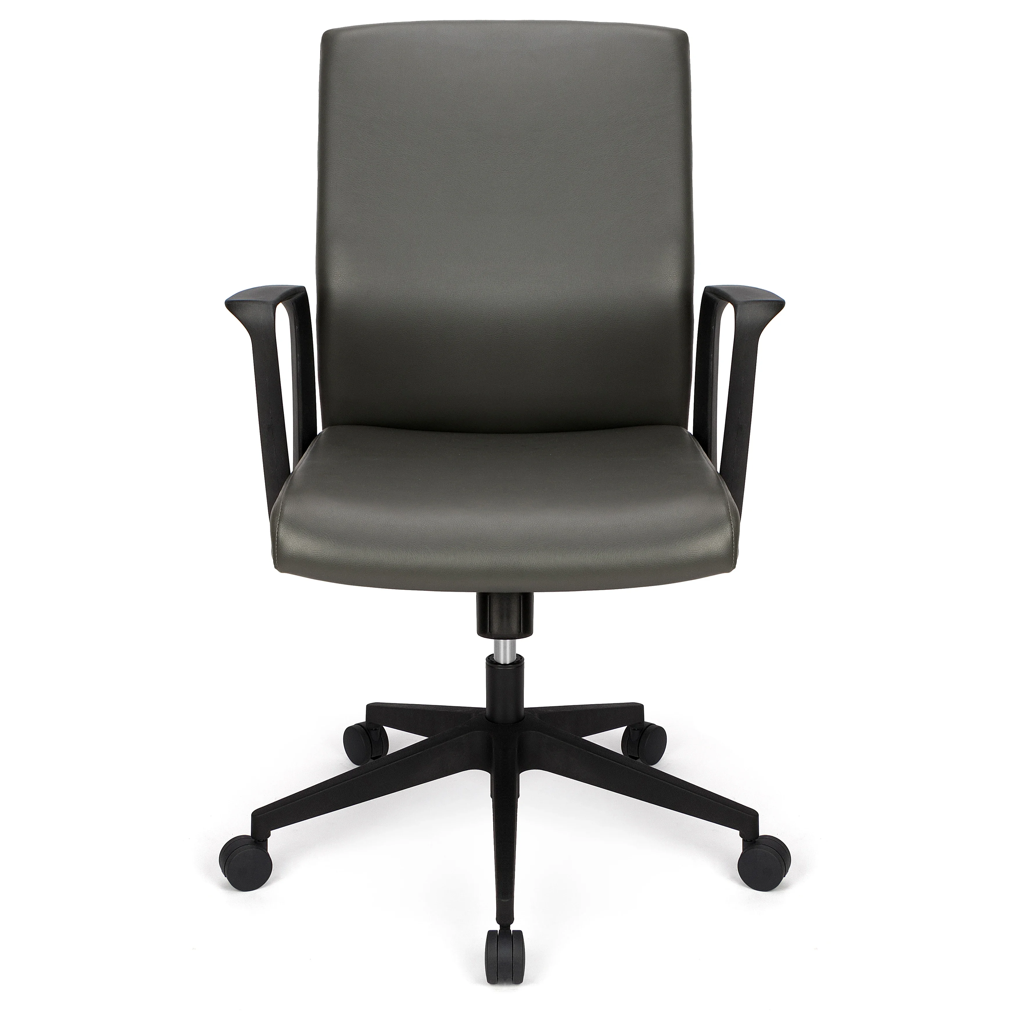 High Quality Mid Back Leather Modern Swivel Adjustable Height  Office Chair