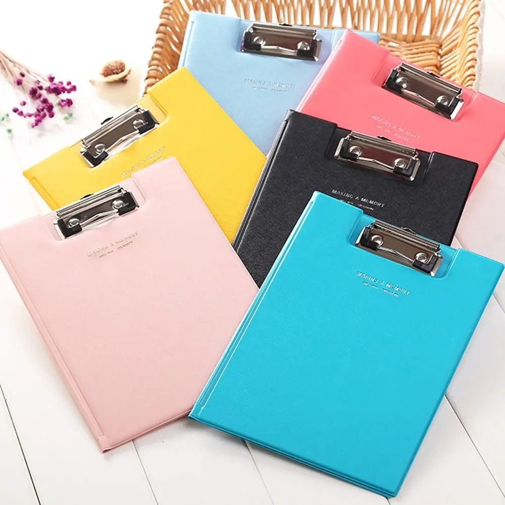 High Quality PU Leather File Folder Color Folding Contract Folder A4/A5 Student Writing Pad School Office