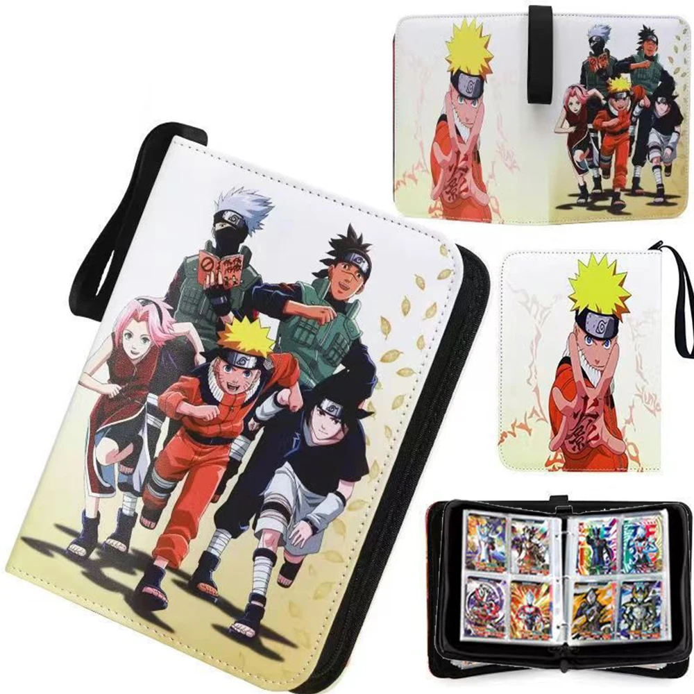 400pcs Card Album Book Naruto Dragon Ball Goku Vegeta ONE PIECE Luffy Zoro Map Letter Holder Binder Card Notebook Collection Toy