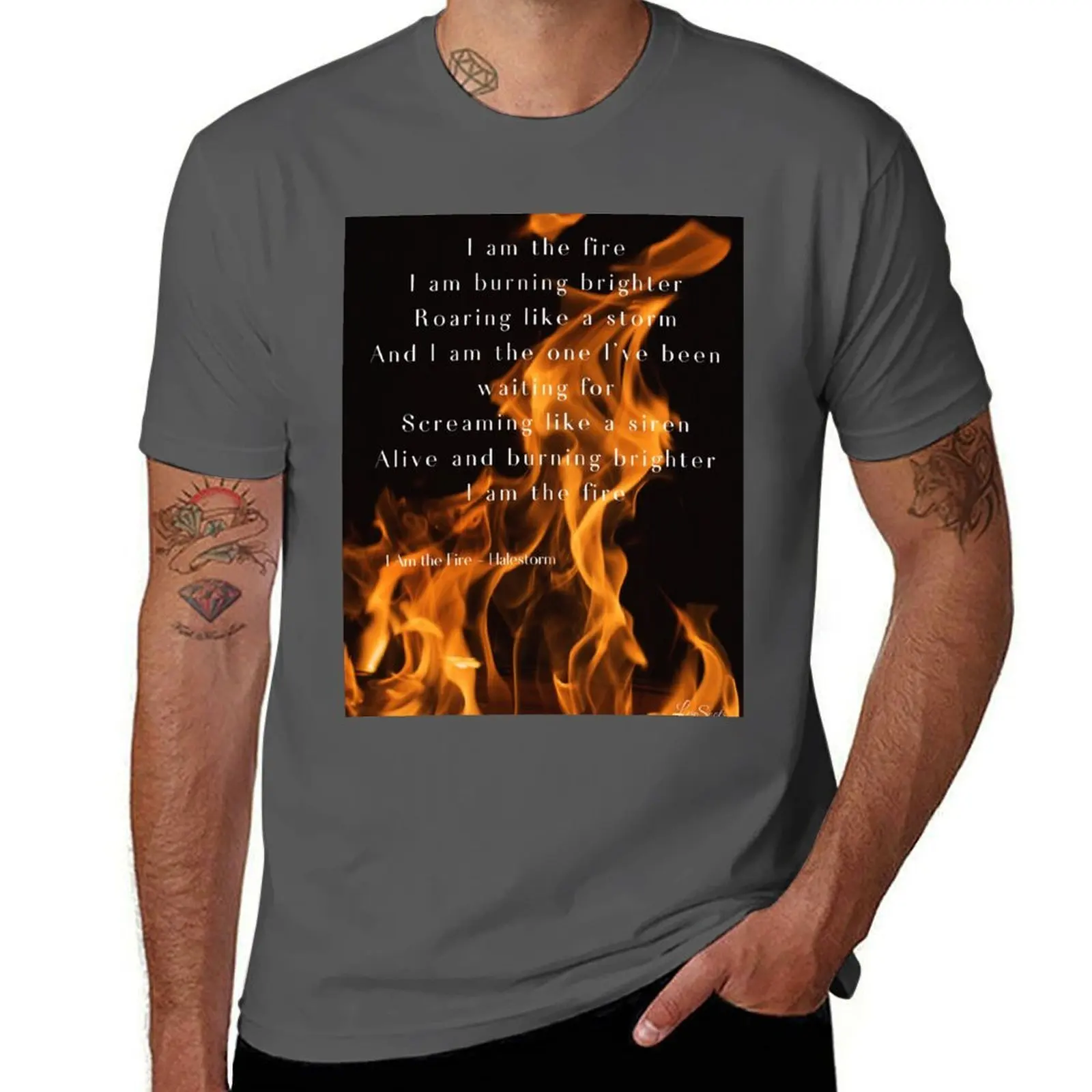 

I Am the Fire Lyrics - Halestorm T-Shirt t shirts with prints anime t shirts oversize T-Shirt