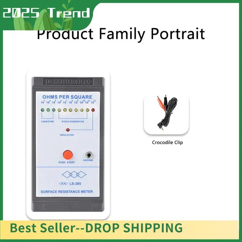 Ad33 quente LS-385 display led testador de resistência de superfície teste antiestático indução ohm medidores teste de resistência com indicação led