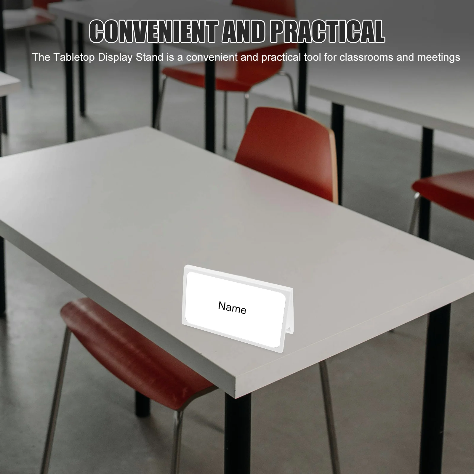 

Desktop V Shaped Table Tent Sign Holder For Classroom Meeting Seating Chart Transparent Plastic Name Card Display Stand