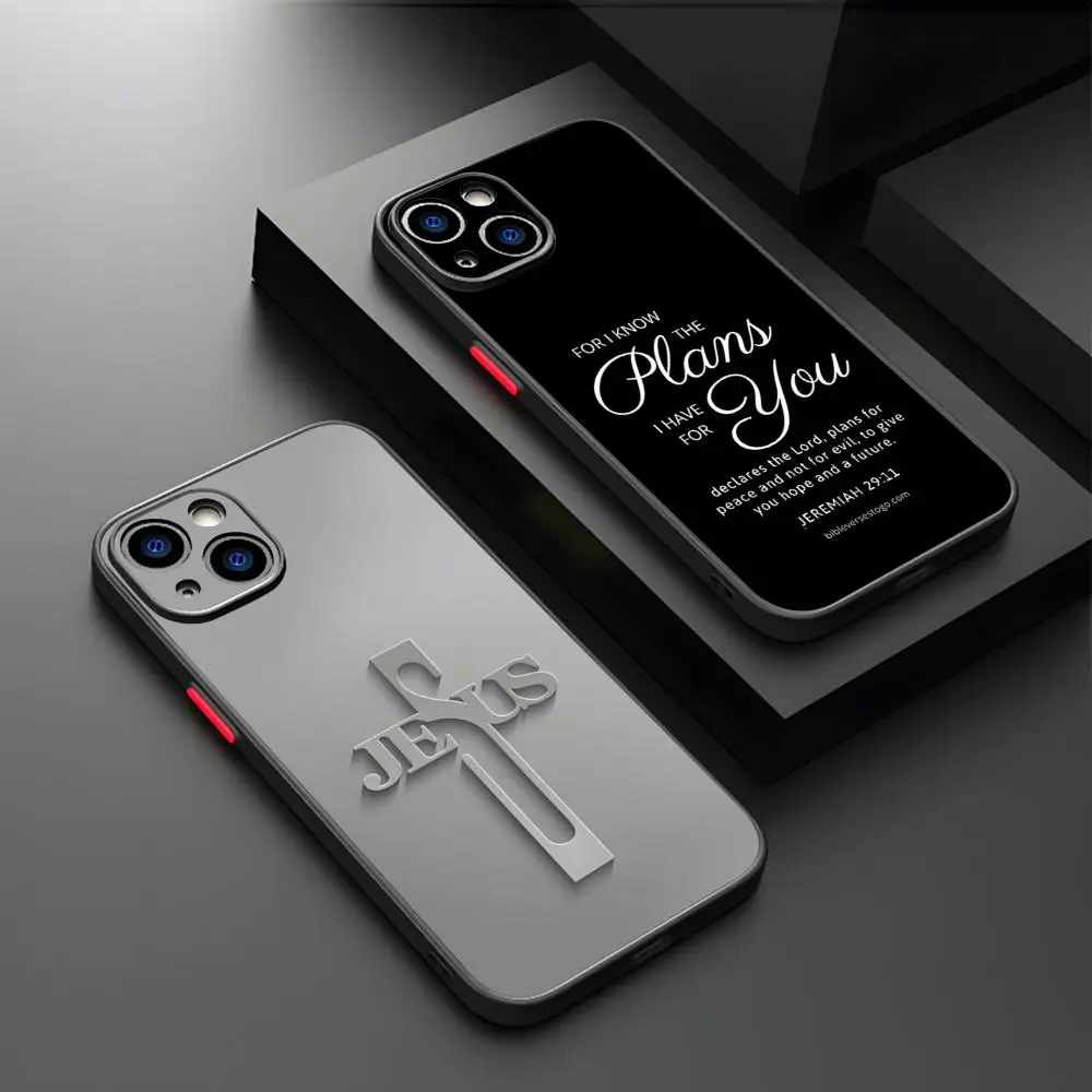 Verse of The Christian Bible Jesus Phone Case For IPhone 15 14 13 11 12 Pro Max Mini Xs X Xr 7 8 Plus Se Back Cover