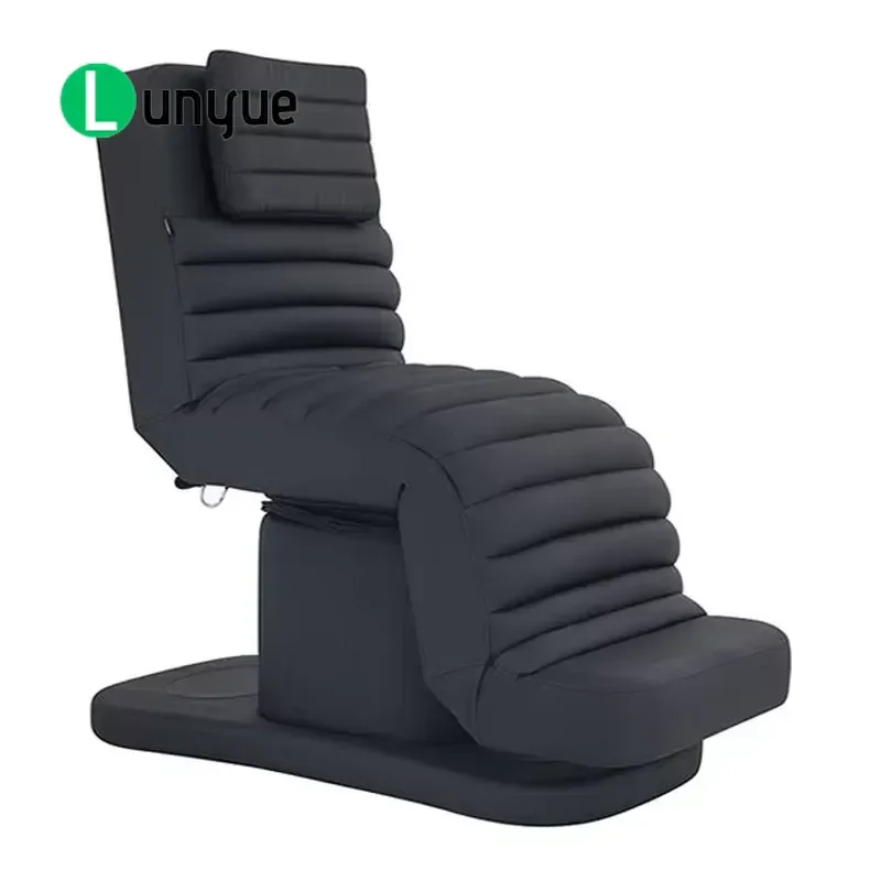 Black Electric Beauty Bed Facial Massage Table Medical Examination Chair Spa Tattoo Podiatry Doctor Furniture