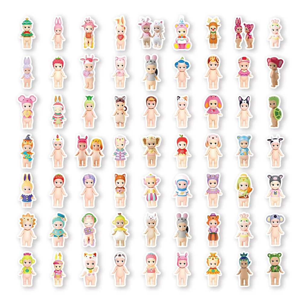 

10/60PCS Cute Sonny Angel Cartoon Graffiti Stickers Creative DIY Decorative Car Water Cup Mobile Case Sticker Waterproof Kids