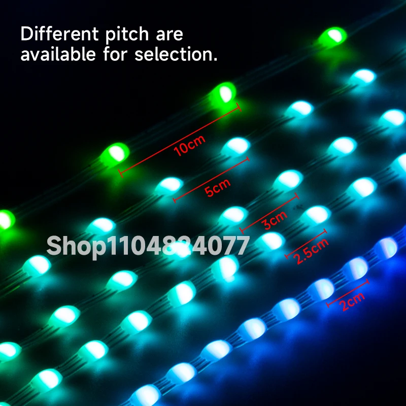 Luces de hadas WS2811 RGB luces de píxeles 12V tira de LED programable IP68 impermeable 1000 LED 100m para exteriores/palcos/hogar inteligente DIY