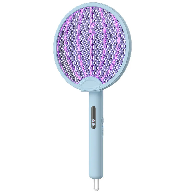 Matamosquitos Eléctrico Plegable, Trampa para Moscas, Raqueta Recargable por USB, Eliminador de Insectos con Luz UV, 3000V