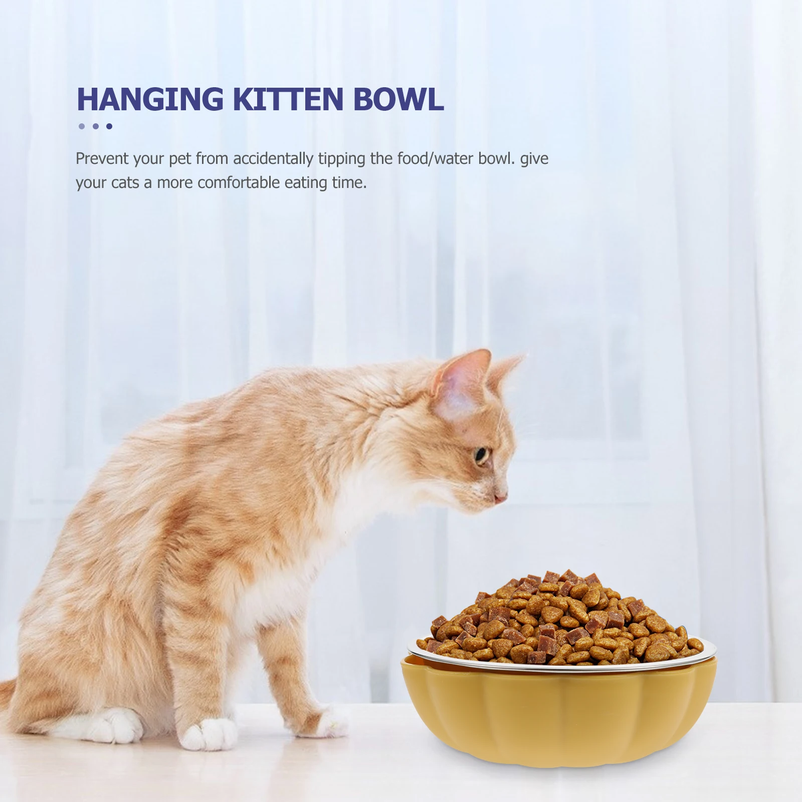 

2Pcs Hanging Dog Bowl Stainless Steel Pet Kitten Bowl Easy Clean Durable Safe Healthy Daily Feeding Food Water Dispenser