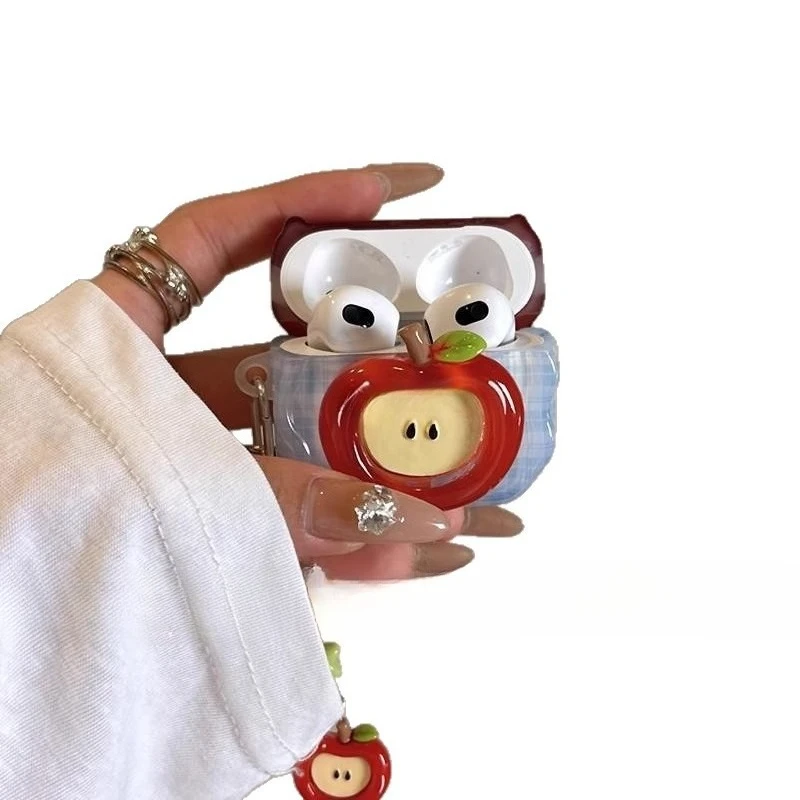 Ins wind crystal aplicable para airpodspro2 funda protectora nueva funda para auriculares AirPods 3 de cuarta generación