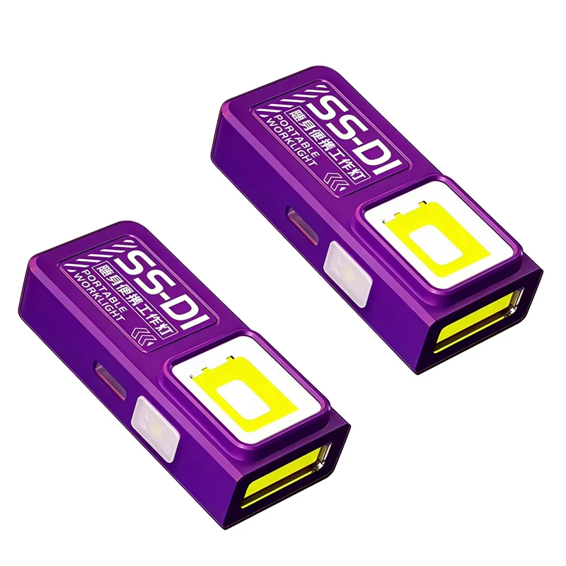 Mini COB LED-zaklamp USB C Oplaadbare krachtige werklamp met clipmagneet Waterdichte EDC Camping Wandelen Zaklamp - afbeelding 1