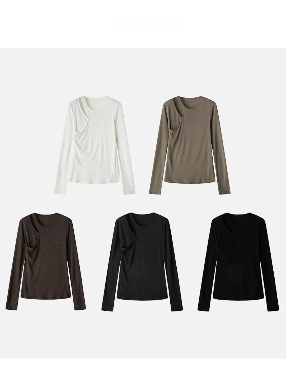 

JINGJING2025 New Sle Knitted Wool Hollow out oulder T-irt Women's Slim Fit Faion Top Lyrca Wool Blend Casual Wear