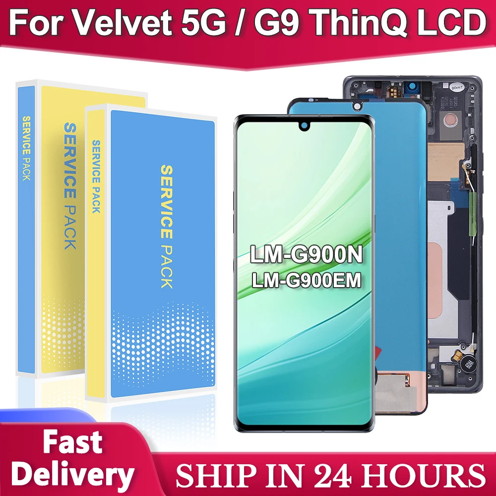 6.8'' Display For LG G9 ThinQ LCD Display Screen Digitizer Assembly Replacement parts For LG Velvet 5G LCD LMG910EMW DIsplay