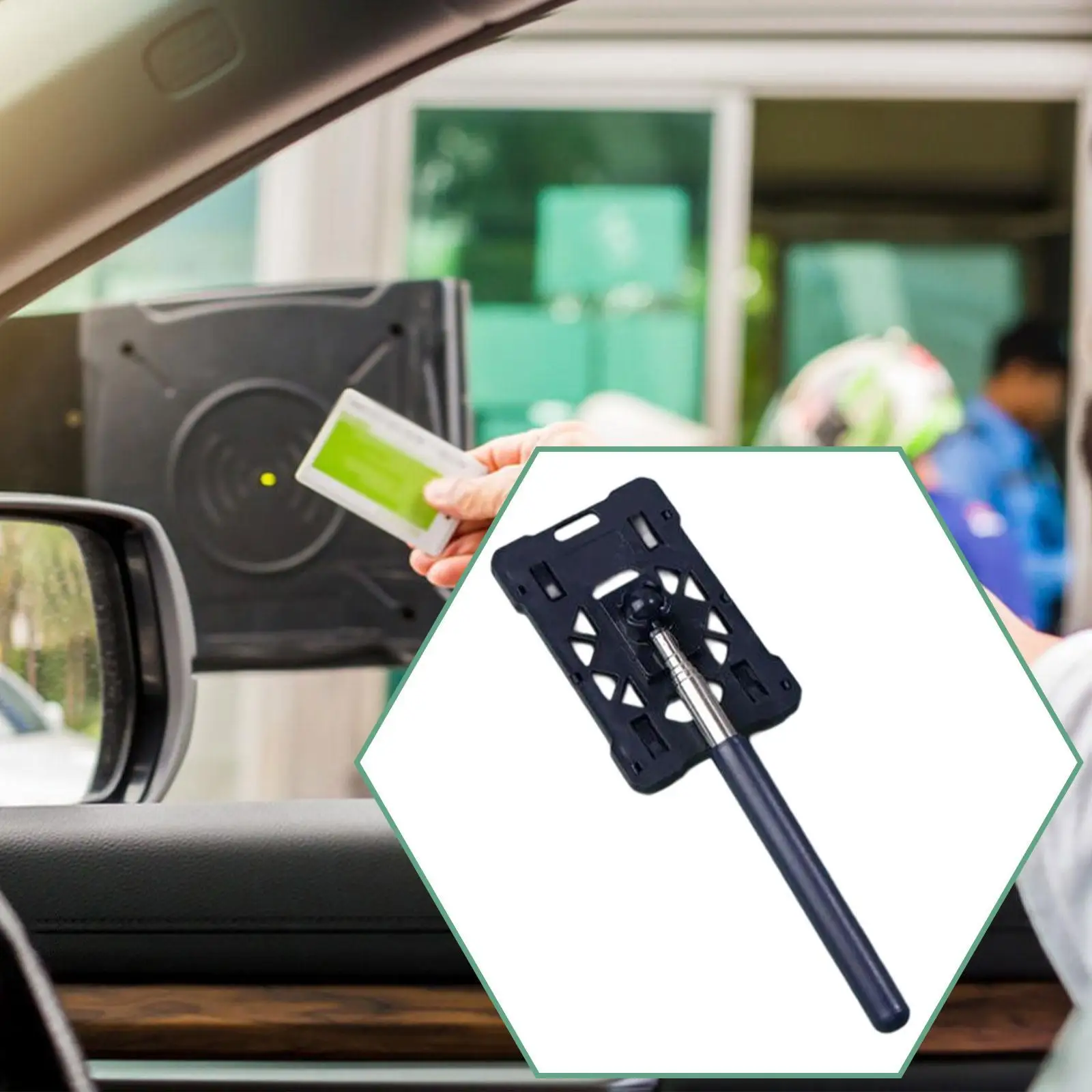 2xTelescopic Rod Card Holder Reacher Vehicle Parking Toll Swiping Pole Practical Extendable Car Parking Contactless Payment Rod