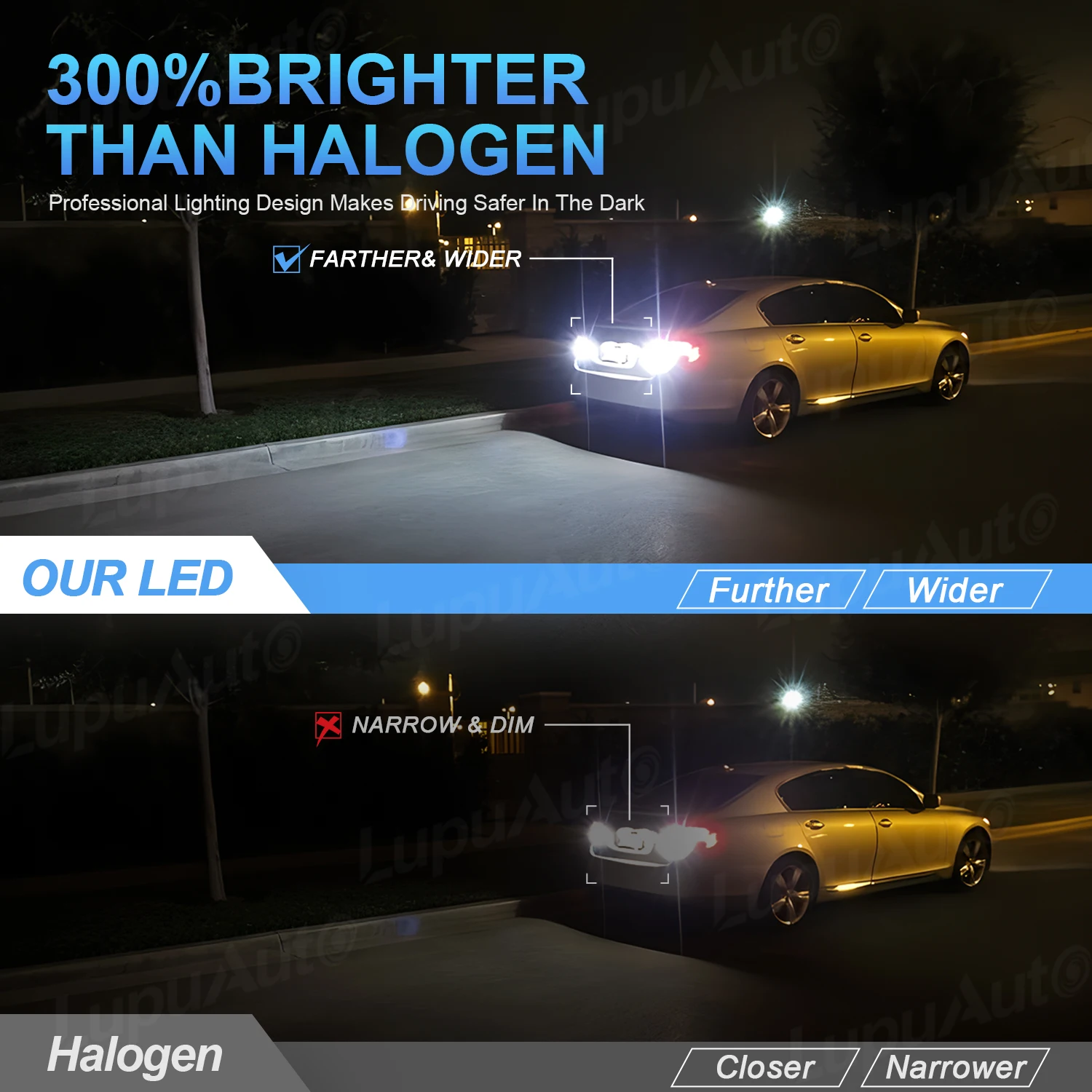 NLpearl 2PCS W16W T15 LED Bulb Canbus Error Free Backup Reverse Led 912 921 Bulb 12V Reverse Light Auto Lamp 6000K White