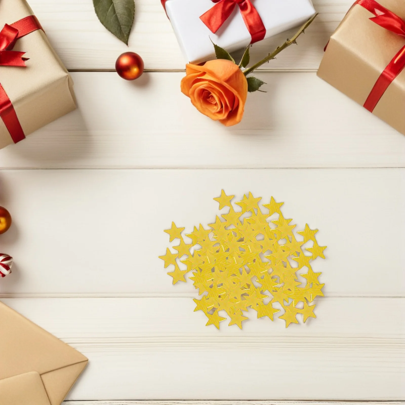 

6000pcs 6Mm Star Confetti Golden Metallic Foil Glitter Wedding Party Festival Table Decoration Diy Craft Event Supplies 30G