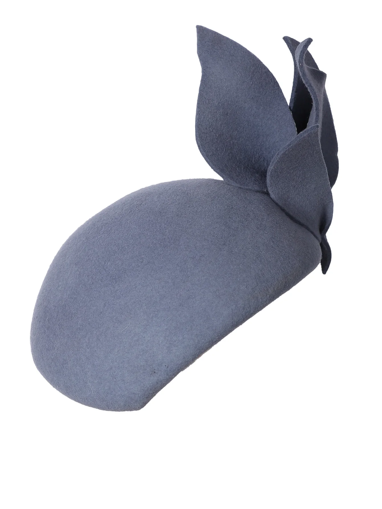 Haze Blue Black Damen-Baskenmütze aus Wollfilz mit großer Blume, formeller Kirchenanlass, Teeparty-Fascinator-Hut für Damen und Herren – Detail 2