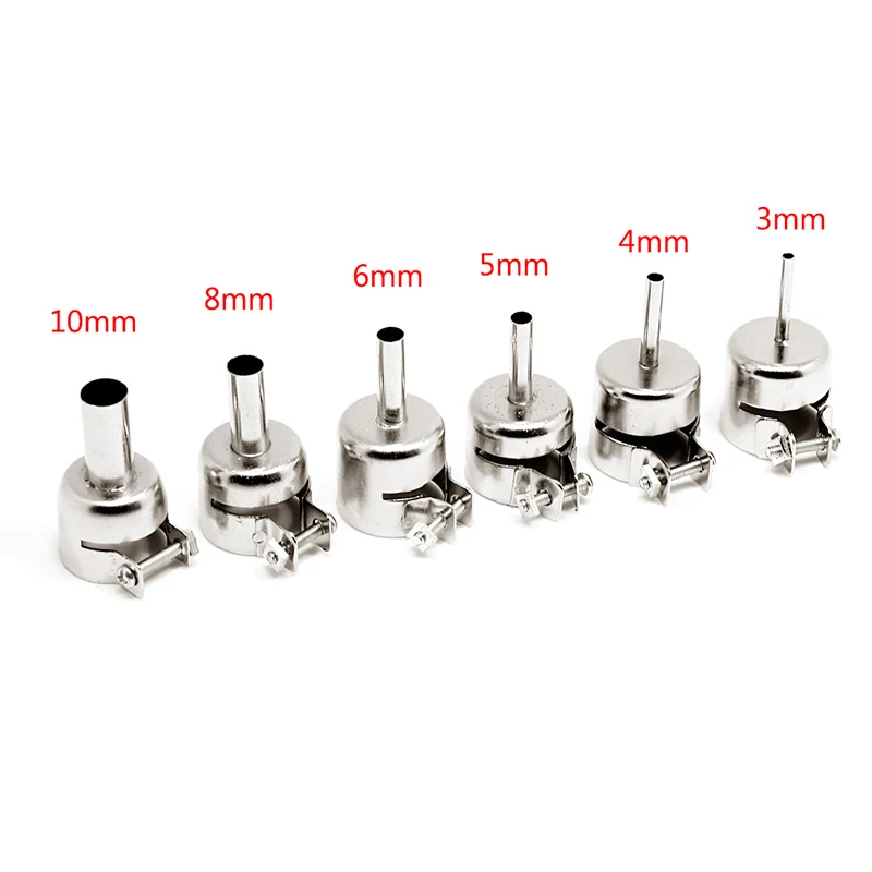 6 Stück 850 Runddüsen Heißluft-Rework-Reflow-Lötstation 3/4/5/6/8/10 mm