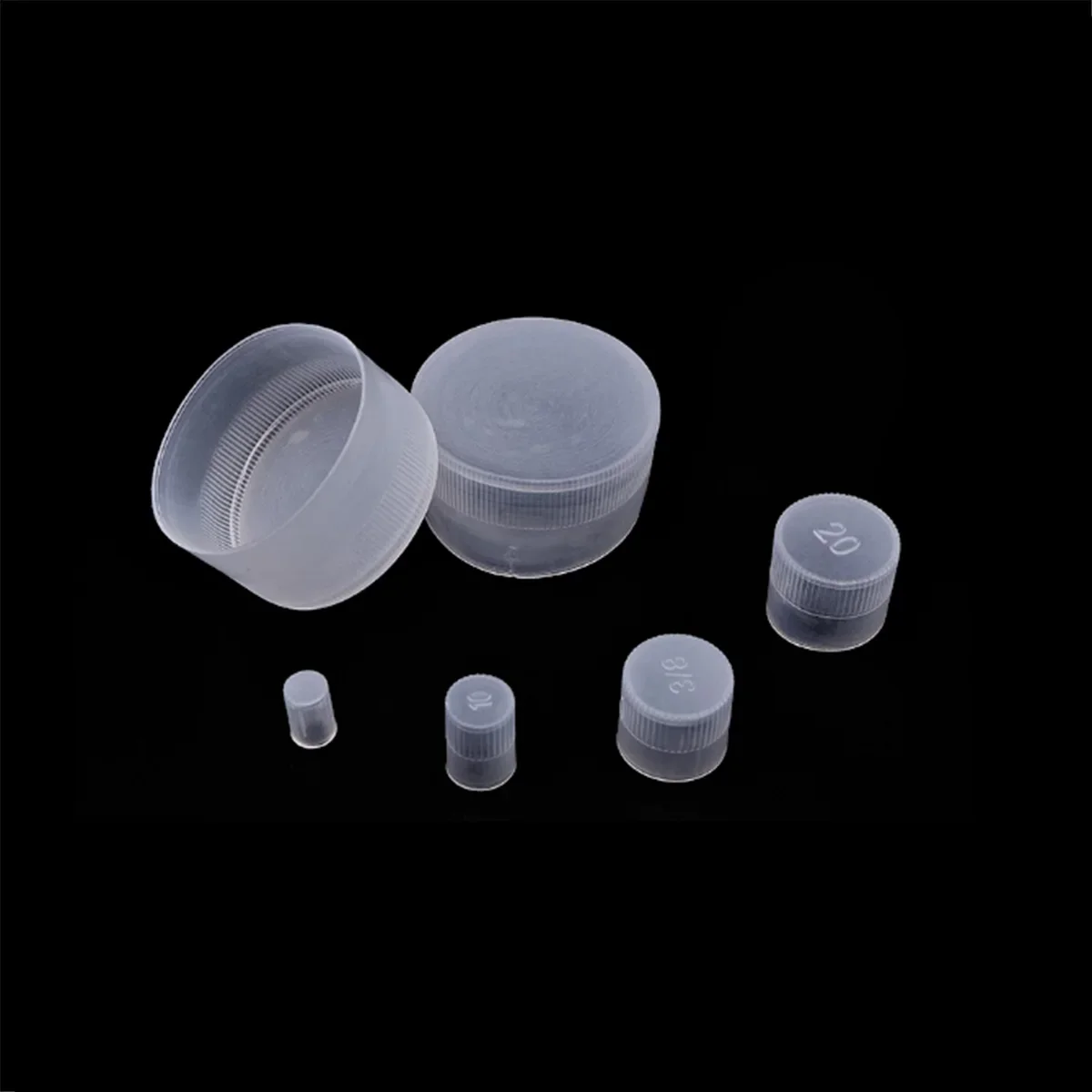 White Circular Transparent  PE PlasticThread Protective Sleeve Steel Pipe Sealing Dust-Proof Plug