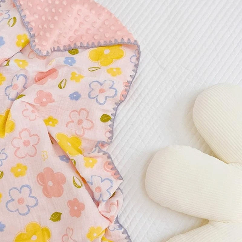 J15U بطانيات أطفال من القطن الشاش للرضع منشفة ناعمة للف القماط مقاس 45x59/59x76in #4