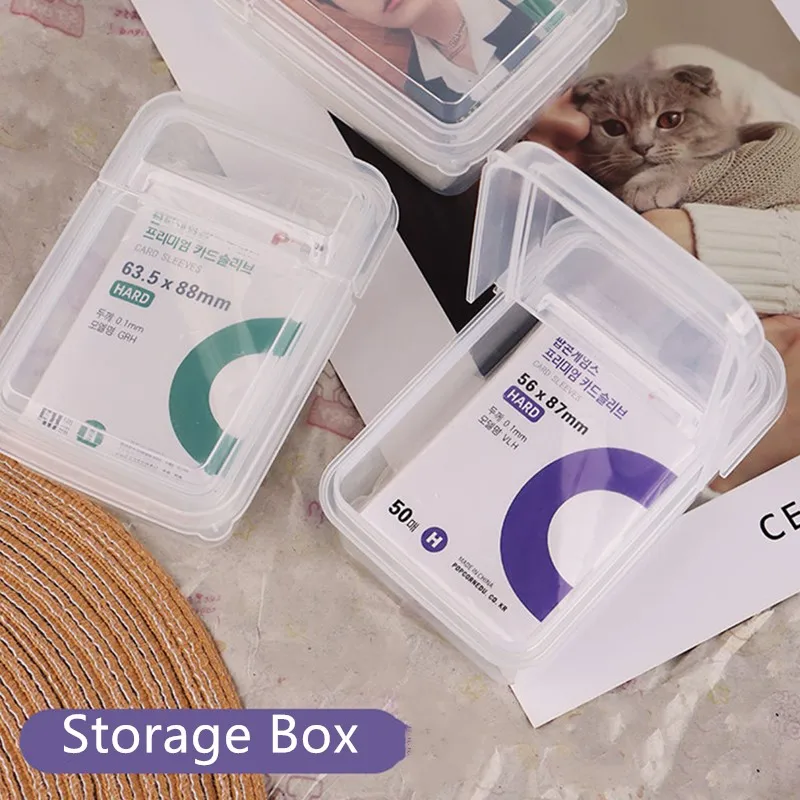 INS Transparent Plastic Storage Box Mini Plastic Box Rectangle Storage Box Desk Organizer Box Storage Case Container