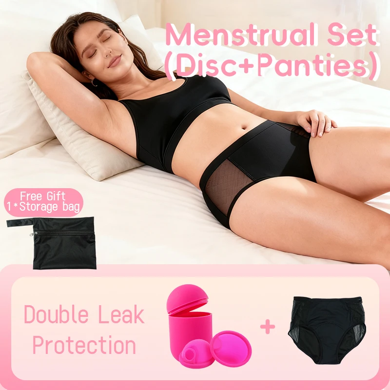 

Feminine Hygiene Kit Leak Proof Women Sanitary Care Pads Alternative Copa Menstrual Reutilizable Menstrual Disc & Period Panties