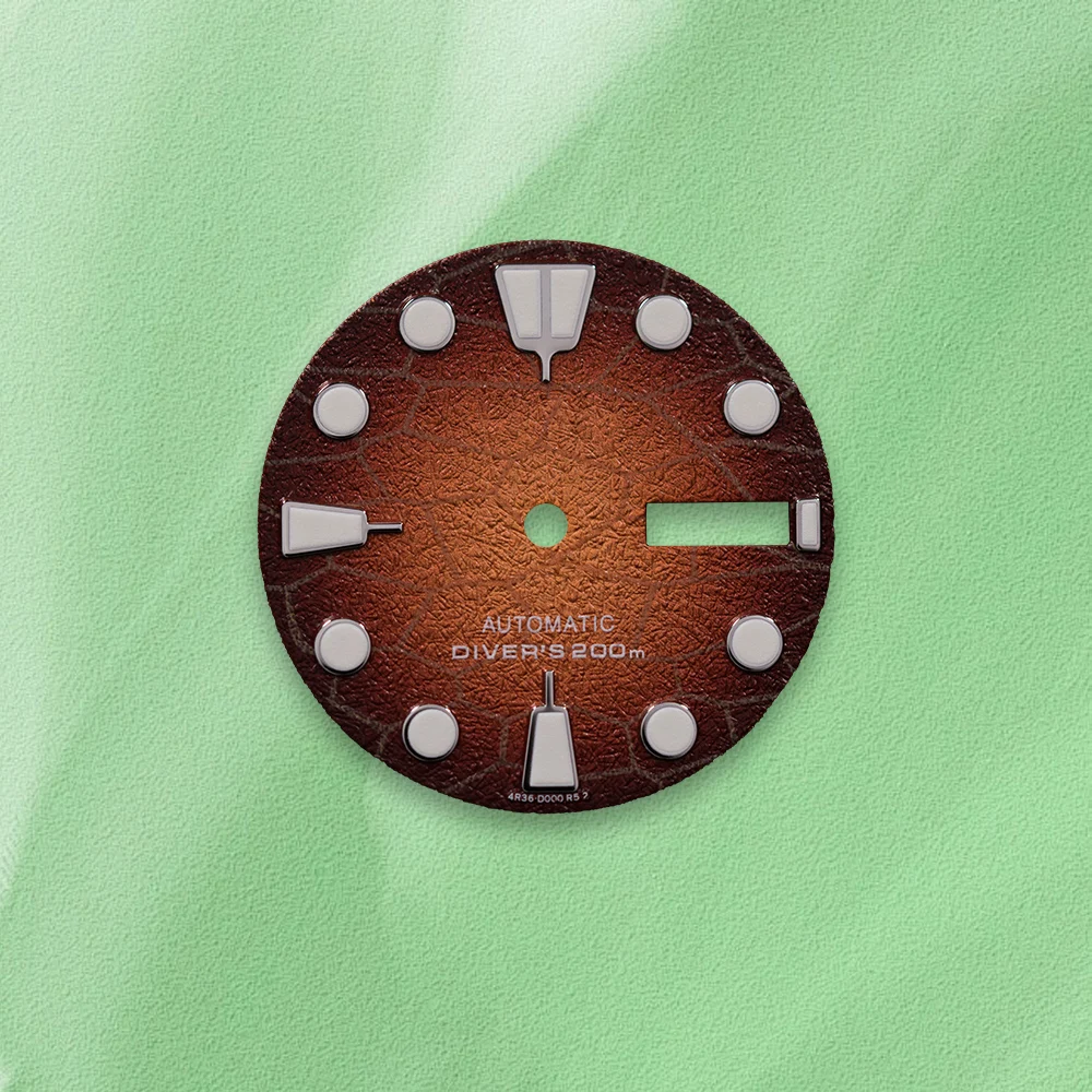 28.5 مللي متر أمريكا الشمالية المبيعات الساخنة S شعار NH36 الطلب الأخضر مضيئة مناسبة ل NH36 4R36 ساعة يد تعمل بالحركة تعديل الملحقات