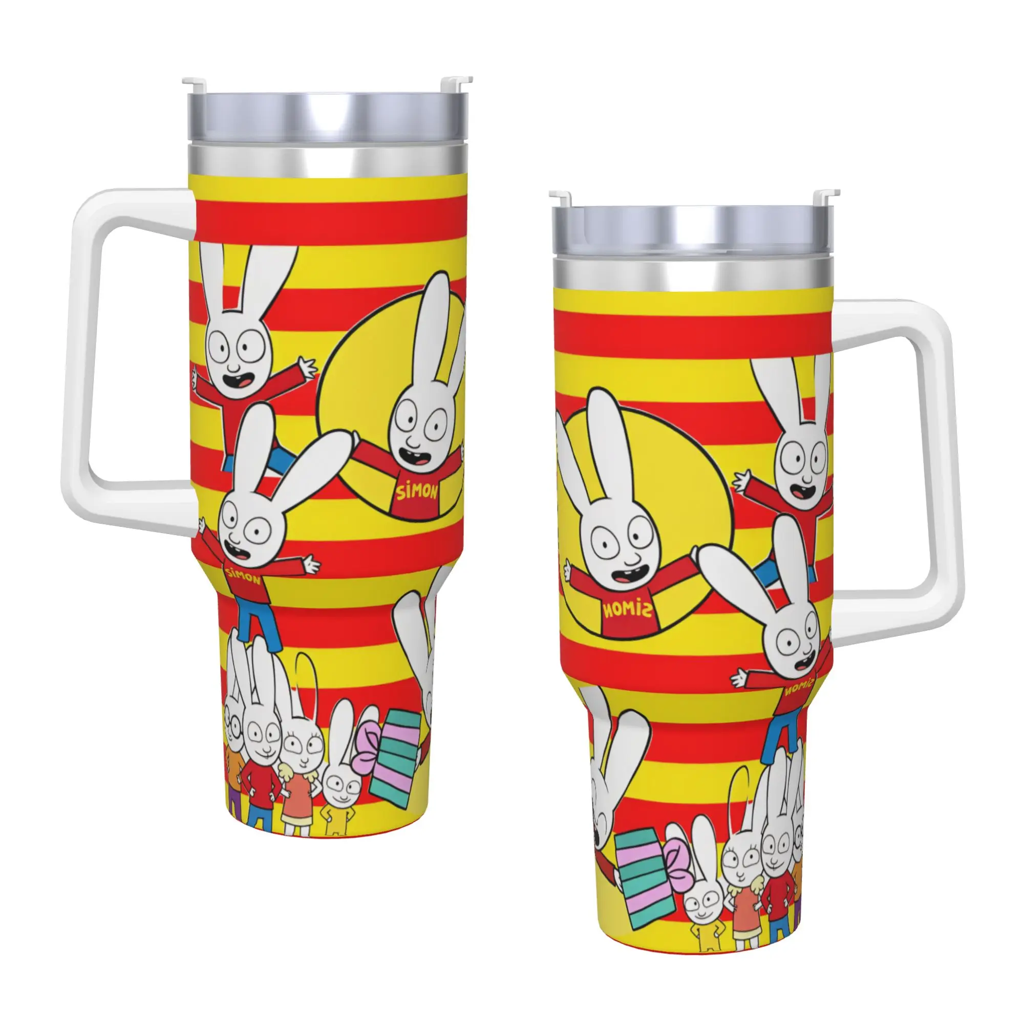 Stainless Steel Tumbler Simon Super Rabbit Thermal Mug  Heat Preservation Cold Drink Mugs Cup Travel Graphic Water Bottle