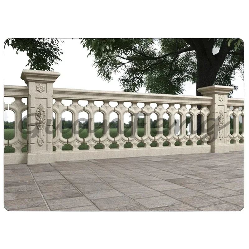 New Chinese Balcony Fence Roman Column Cast-in-place Railing Mold Garden Backyard Privacy Fence Outdoor Villa Cement Pillar Mold