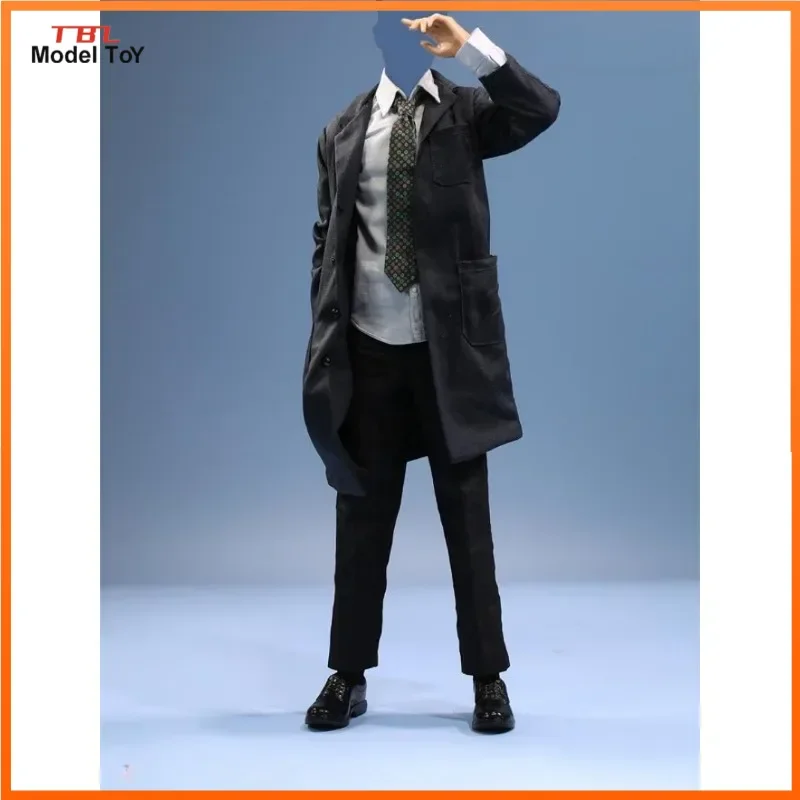 1/6 Scale Male Soldier Windbreaker Coat Shirt Tie Trousers Set Four Colors Clothes Model for 12'' Action Figures Body DIY