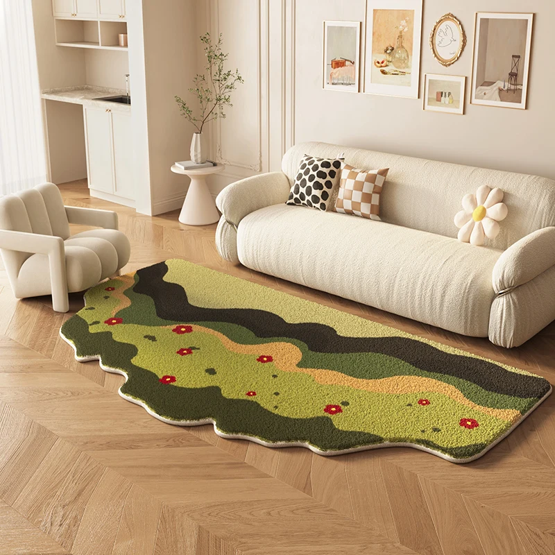 Wave Shape Carpets for Living Room Large Area Bedroom Decor Irregular Carpet Home Thicken Plush Floor Mat Fluffy Soft Lounge Rug