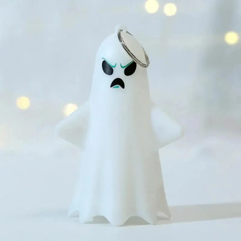 Halloween Cute Ghosts Keychain Hanging Ornament Cute Ghost Lantern Pendant Halloween Party Haunted Light Home Decor