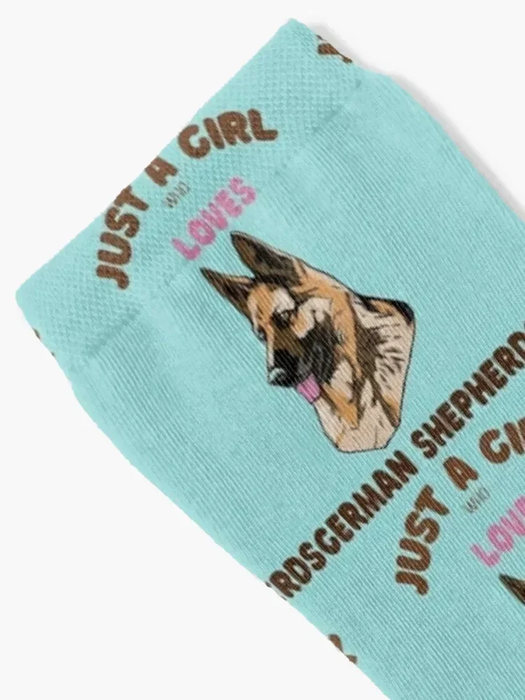 Just a girl who loves german shepherds Socks snow Climbing loose Socks Male Women's