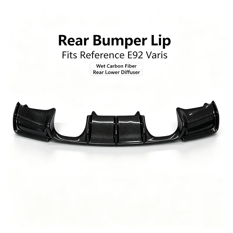CarbonFiber V Style Rear Bumper Diffuser Lip For BMW 3 Series E92 Coupe 2007‑2013 Sport Racing Style Rear Lower Bumper Accessory