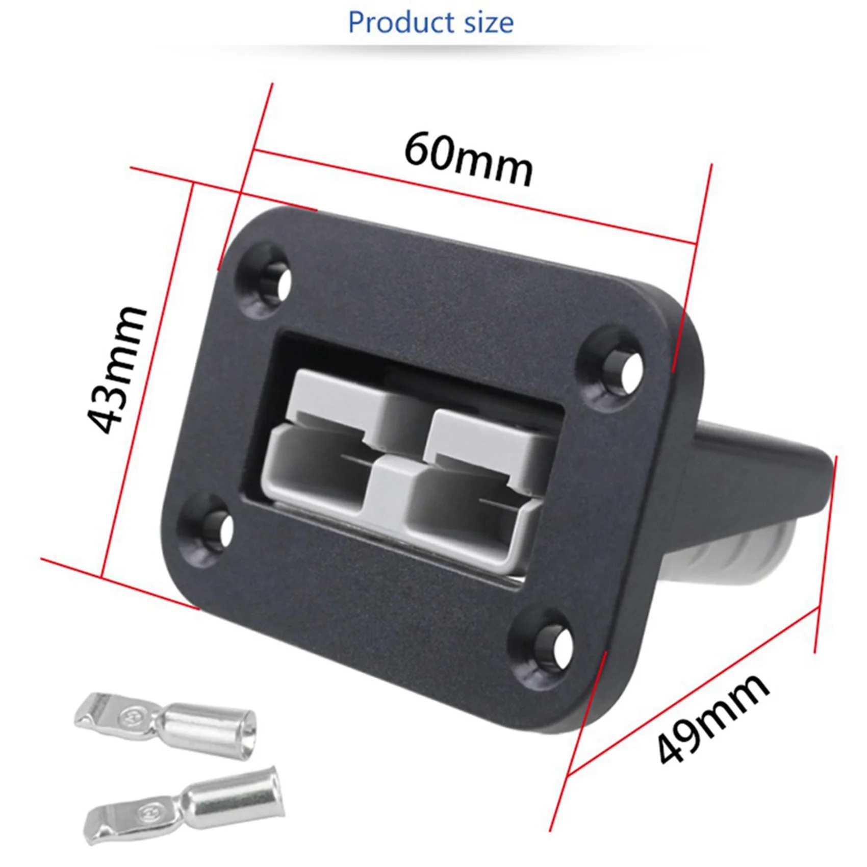 DT39 4X Flush Mount for Plug 50A Connector Kit Panel Cover with Dual USB for Caravan for Camper Boat RV