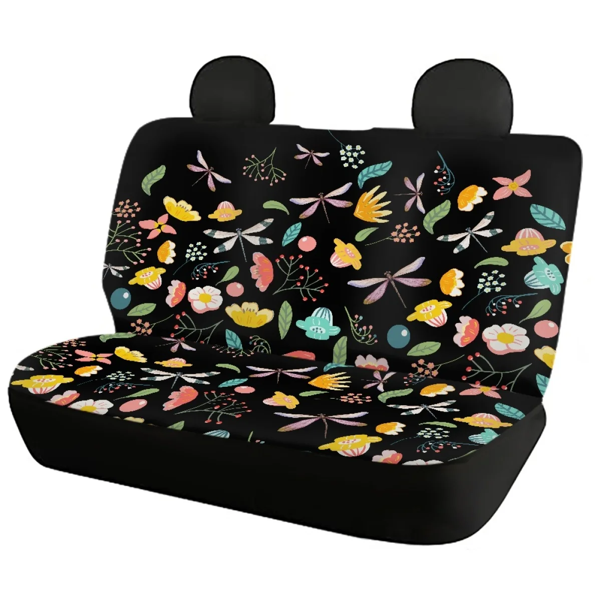 Colorful Dragonfly Car Interior Seat Cover Comfortable Easy Install Automotive Seat Covers Slip-Resistant Front/Back Accessories