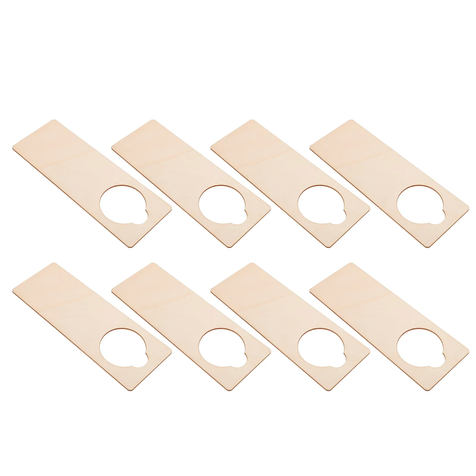 10Pcs Wooden Doorknob Hanging Blank Sign Smooth Surface DIY Painting Plaque Home Decoration Direction Warning Sign