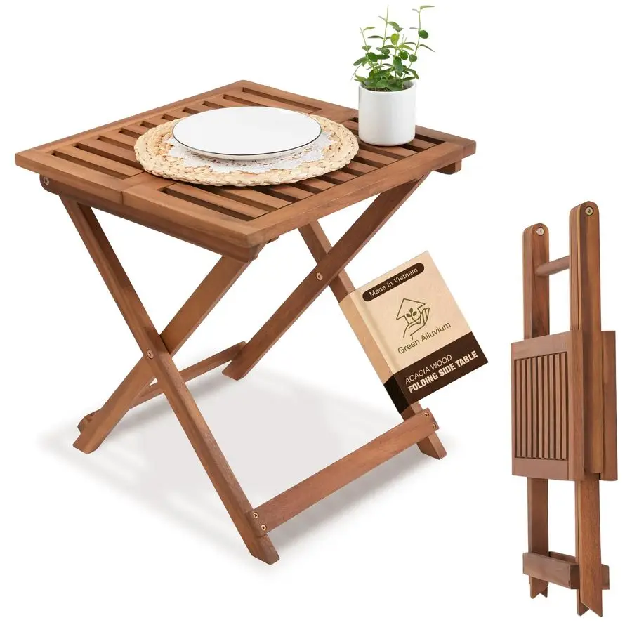 

Деревянный приставной столик премиум-класса, портативный складной стол для использования на улице и в помещении, для патио, кемпинга и небольших помещений, идеально подходит для Adiro.