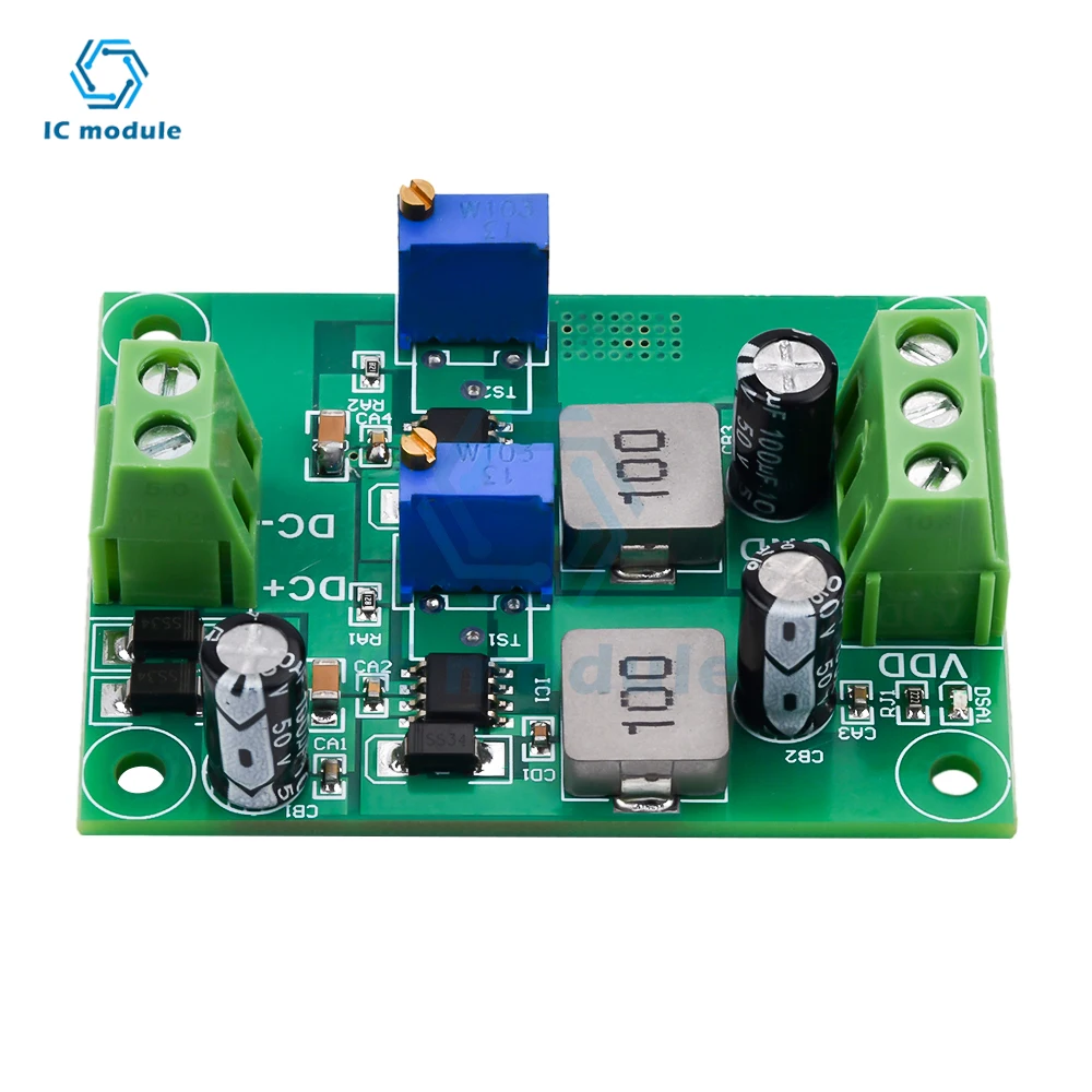 DC5.5V-35V Positive Negative Voltage Stabilizing Power Supply Module Low Ripple Linear Adjustable Stabilizing Voltage Regulator