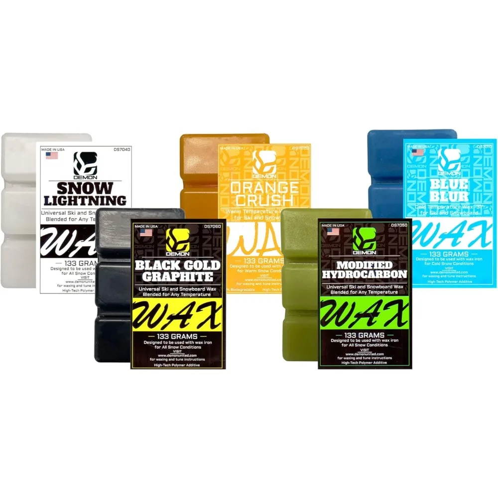 

Всесезонный комплект воска для лыж и сноуборда, 133 граммов каждого универсального воска премиум-класса для сноуборда, 1,4 фунта