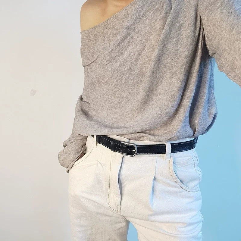 여성 빈티지 속이 빈 정품 가죽 Cummerbunds 여성 드레스 코르셋 허리띠 벨트 장식 좁은 벨트 TB328