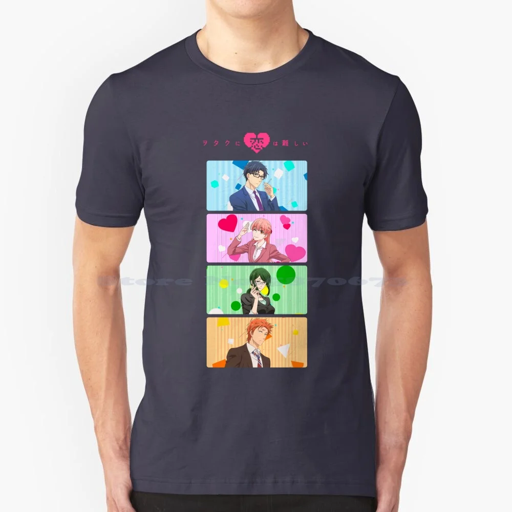 Camiseta Wotakoi, camiseta 100% de algodón, Wotakoi Love Is Hard For Anime