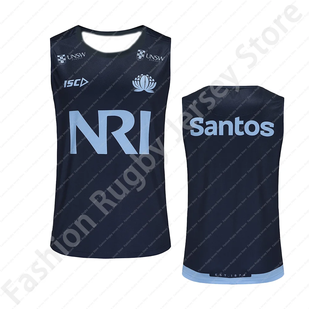 

Rugby Jersey Clothes Kids Train Sportwear Tee Boys Team T Shirt Tank Top Vest NSW Waratahs ISC 2025 Mens Training Singlet Gift