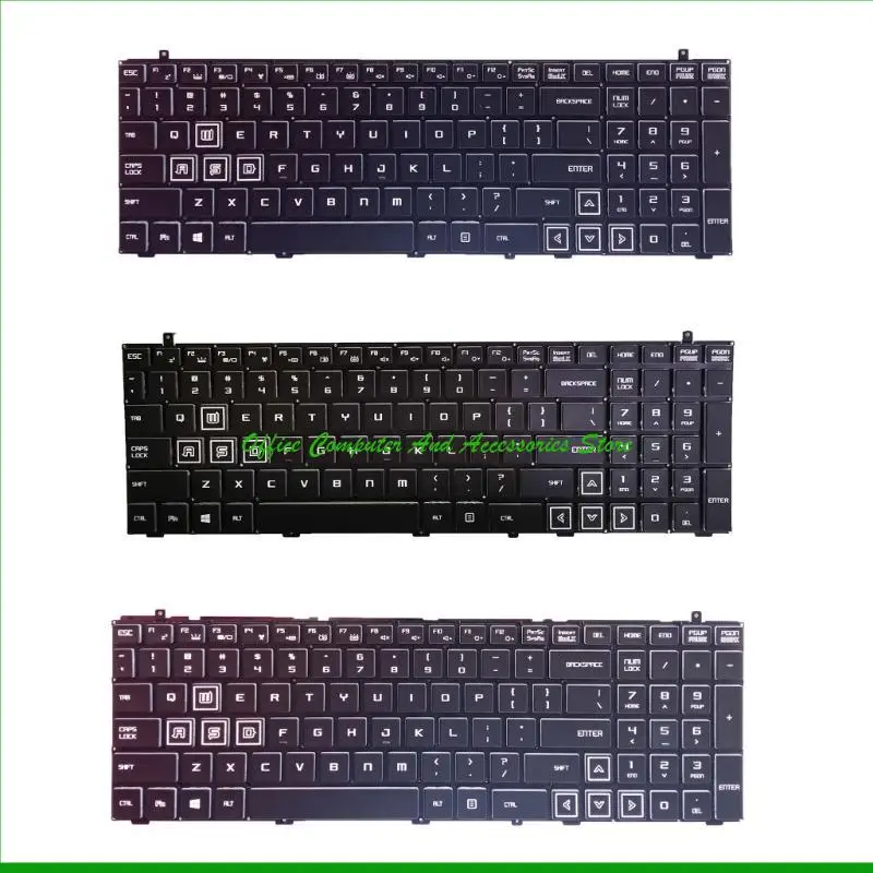 

U55C US Laptop Keyboard with English Letters / Characters- Full Size Desktop Design for Hasee Z7-KP5GA Z7M-KP5GA Laptop