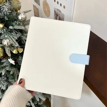 معكرون كاندي اللون A5 kpop فوتوكروت الموثق غطاء جلد فضفاض ورقة جمع كتاب صور بطاقات حامل ألبوم تخزين القصاصات