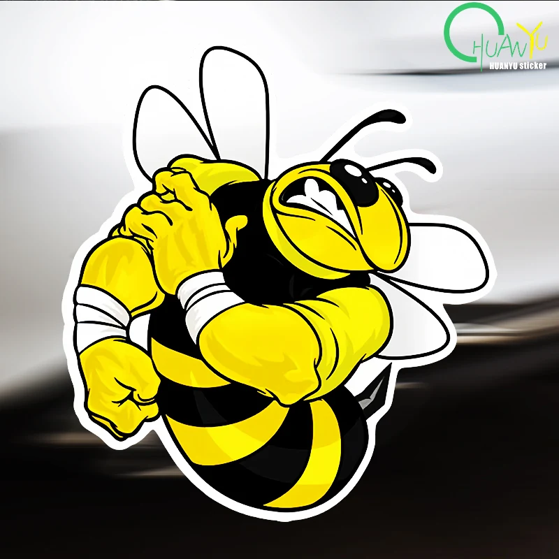 Varie dimensioni decalcomania autoadesiva Bee Strong Car Sticker impermeabile Auto decori sul paraurti lunotto posteriore