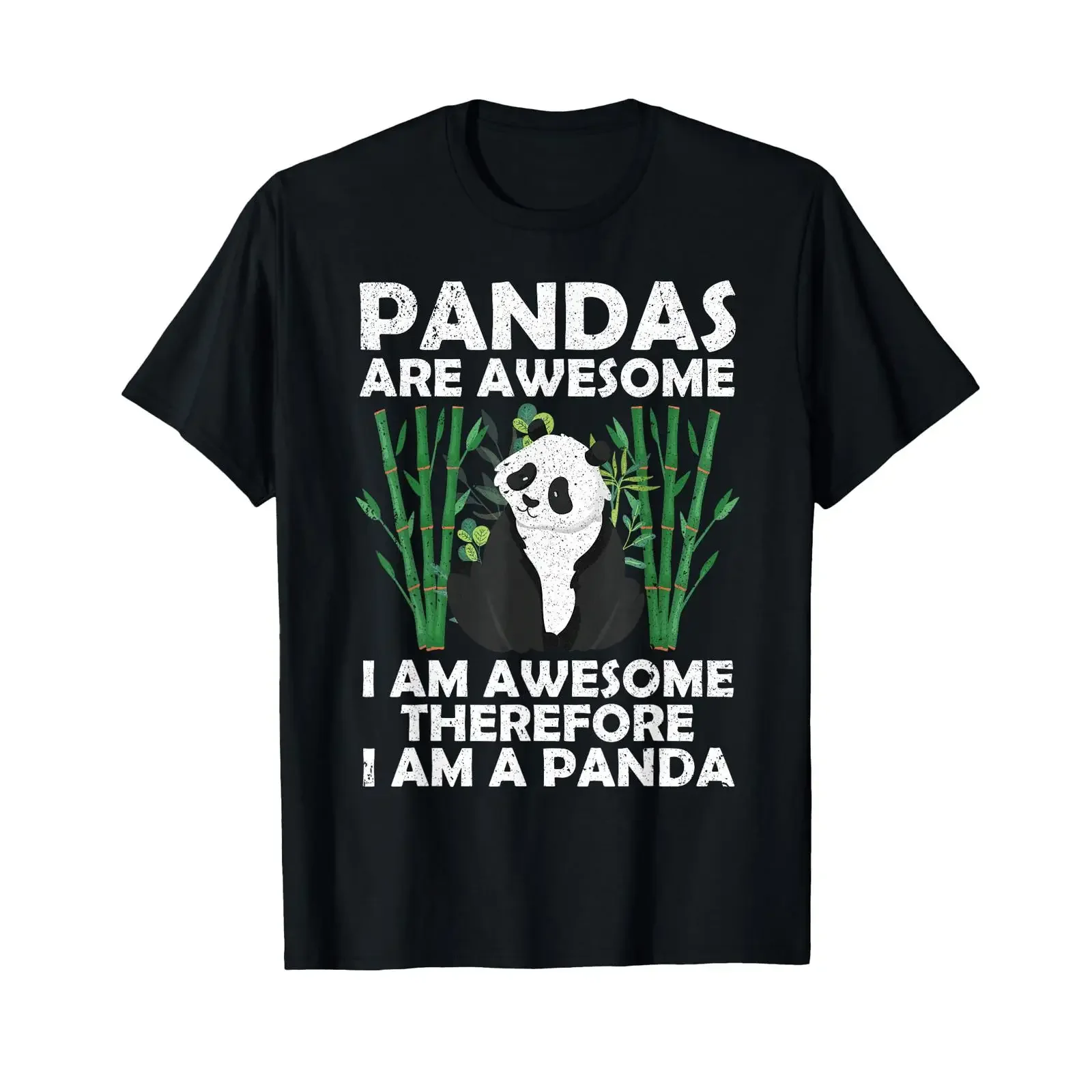 Funny Panda Design for Boys Girls Bear Lover T Shirt Small vintage Washed fashion Casual streetwear Slightly homme Unisex