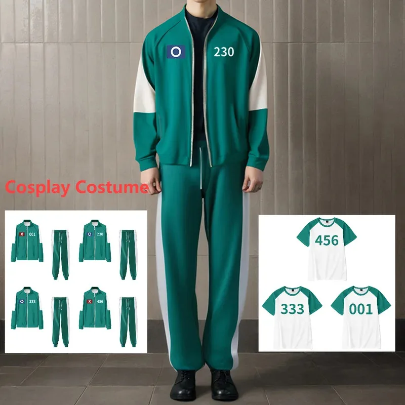 2025 New Season 2 TV Seong Gi-hun Cosplay Costume Game 123 Kim Jun-hee Dae-ho Tracksuit T-shirt Party Clothes Suit Unisex Sw ★☆★