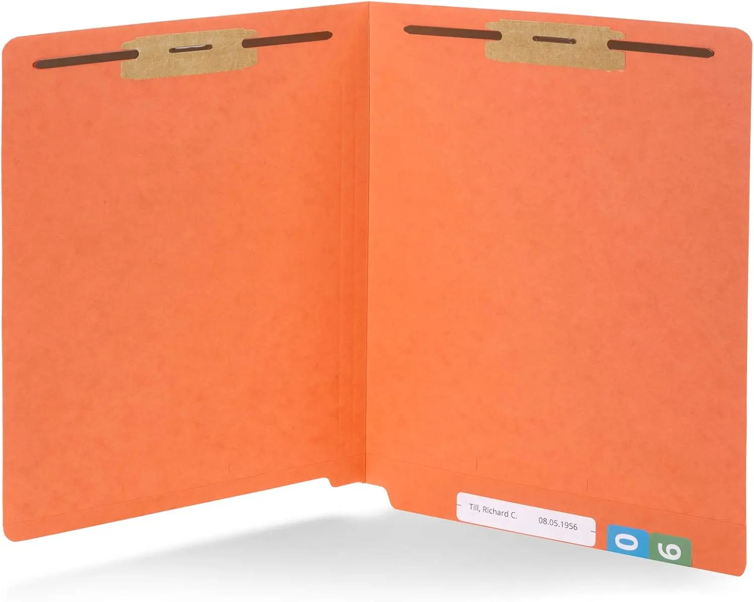 

50 Orange Fastener File Folders, Reinforced Tabs for Organizing Medical Files, Receipts, Office Reports - Letter Size